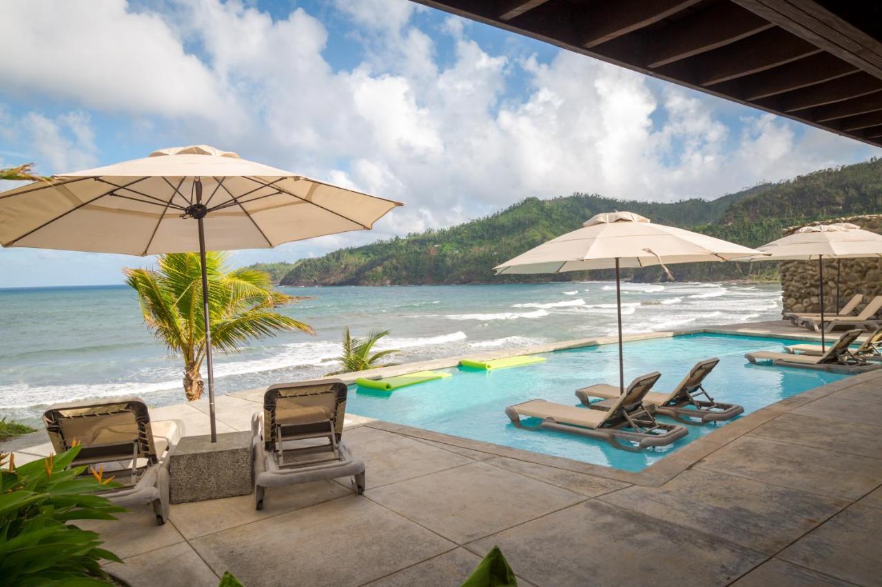 Pagua Bay House - Oceanfront Cabana'S Marigot Eksteriør billede