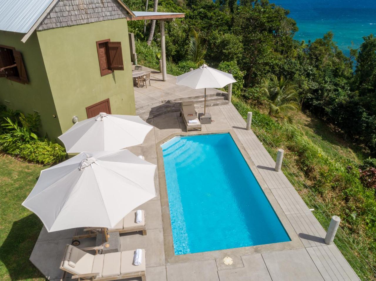 Pagua Bay House - Oceanfront Cabana'S Marigot Eksteriør billede